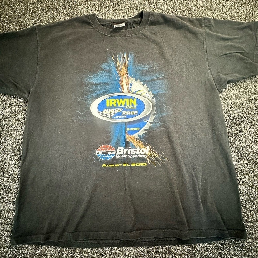 NASCAR Bristol Irwin Tools Night Race 2010 T-Shirt Chase Authentics 2XL Black
